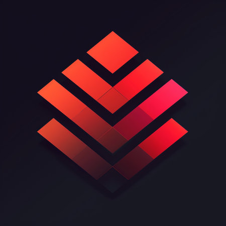 Abstract geometric background with red squares. Vector illustration. Eps 10.の素材