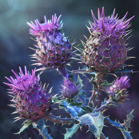 Milk Thistle - Carduus acanthoides - close upの素材