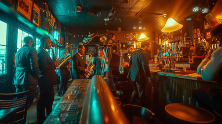 The interior of a bar in Moscow.の素材