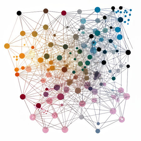 Molecule and communication background. Connected lines with dots.の素材