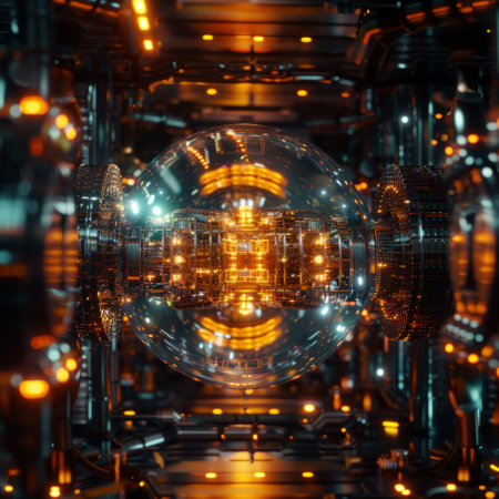3d rendering of abstract futuristic technology concept. Sci-fi backgroundの素材