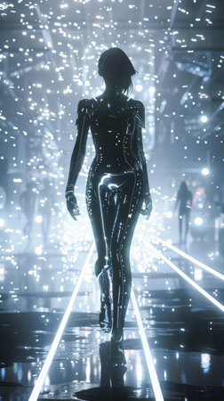 A model walks the runway at the 2013 Victoria's Secret Fashion Show at Lexington Avenue Armory in New York City.の素材