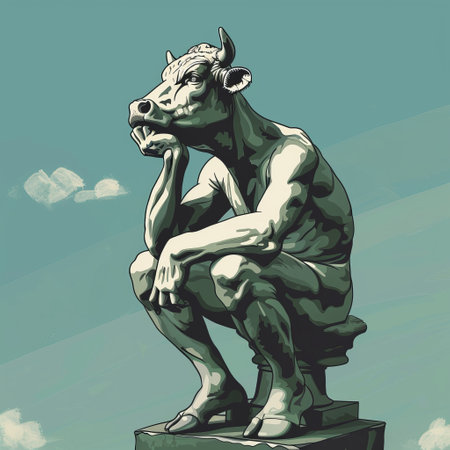 Statue of the bull. Symbol of 2021. Zodiac sign.の素材