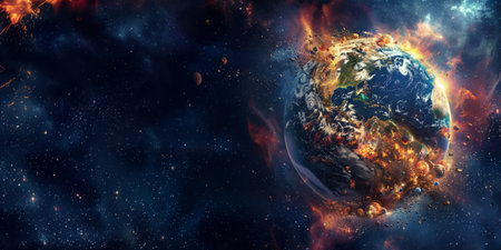 Earth from space. Elements of this image furnished by NASA. 3D renderingの素材