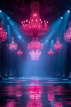 stage lighting effect in the dark, very beautiful photo digital picture.の素材