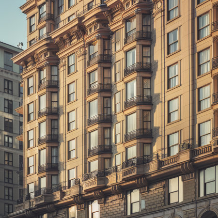 Vintage toned picture of a building in New York City.の素材