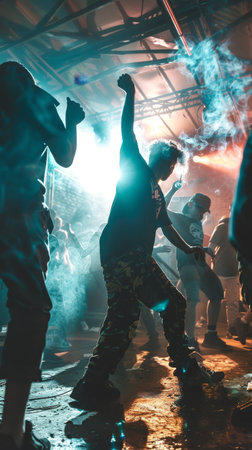 The Hip-hop-Band Antilopen is performing on the HÃÂ¶rn Stageの素材