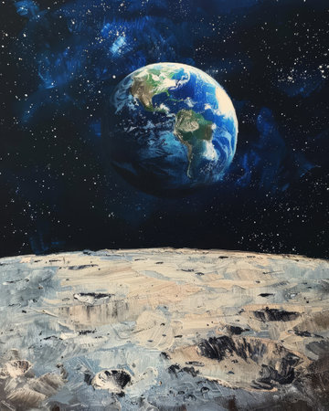 Earth planet in space. Elements of this image furnished by NASA.の素材