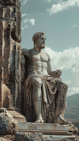 Statue of Zeus at Ephesus, Izmir, Turkeyの素材