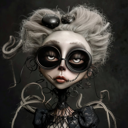 Portrait of a girl in a fantasy image. Halloween theme.の素材