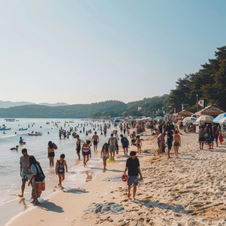 Beach in Montenegro, Budva Riviera, Budva, Montenegroの素材