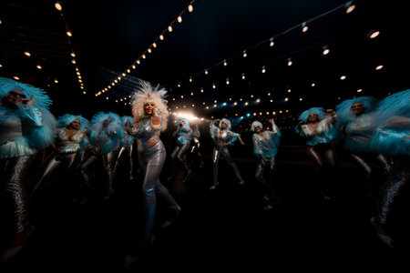 A group of dancers perform at the 2013 Victoria's Secret Fashion Show at Lexington Avenue Armory in New York City.の素材