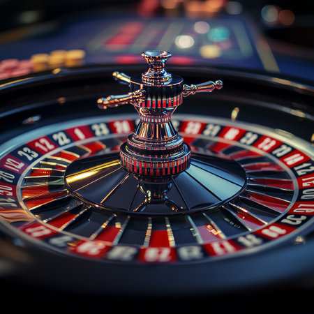 Roulette wheel in casino. Casino roulette wheel. 3d renderingの素材