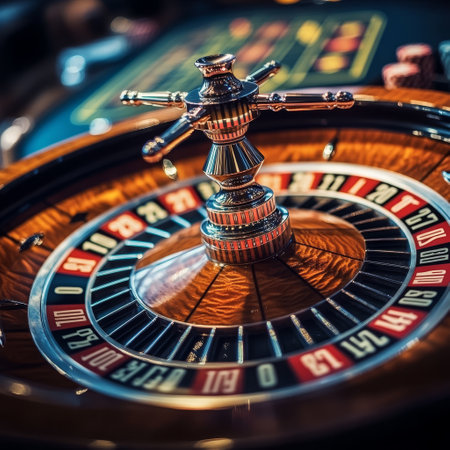 Casino roulette wheel. Roulette wheel in casino. Vintage style.の素材