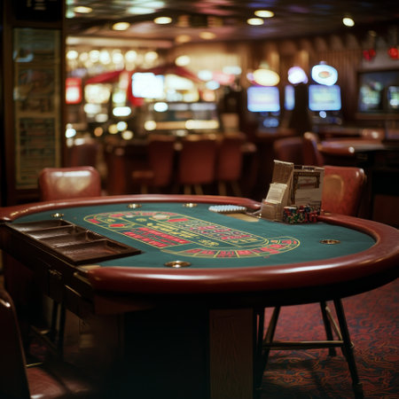 Casino roulette table in casino. Roulette table in casinoの素材