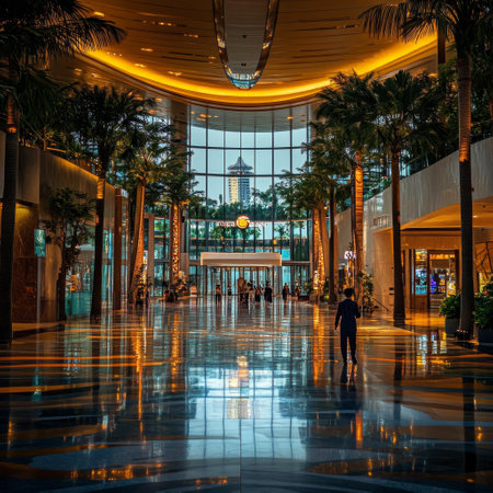 The interior of Dubai Mall in Dubai, UAE. Dubai was the fastest developing city in the world between 2002 and 2008.の素材