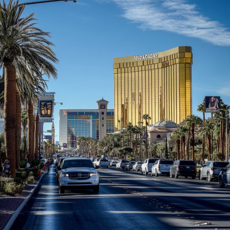 Main street of Las Vegas, Nevada, USAの素材