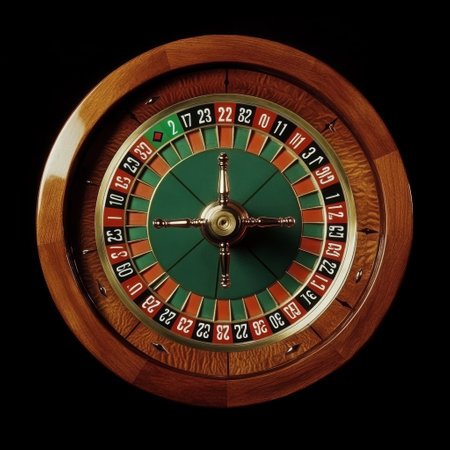 Roulette wheel on a black background. Close-up.の素材