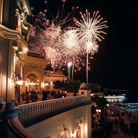 The grand opening of the Venetian Hotel at nightの素材