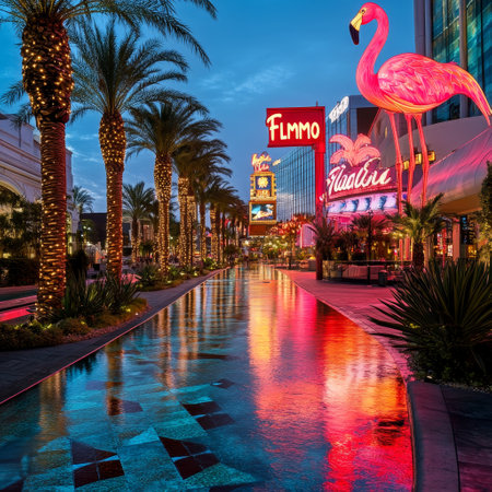 The Fremont Street Experience in Las Vegas, Nevada. The Fremont Street Experience is a pedestrian mall and attraction in downtown Las Vegasの素材