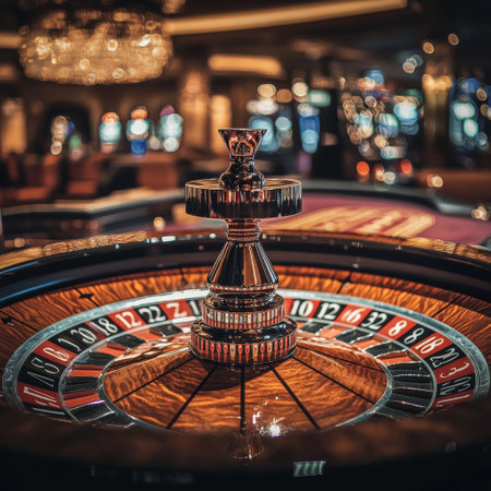 Roulette wheel in casino. Casino Roulette wheel in casinoの素材