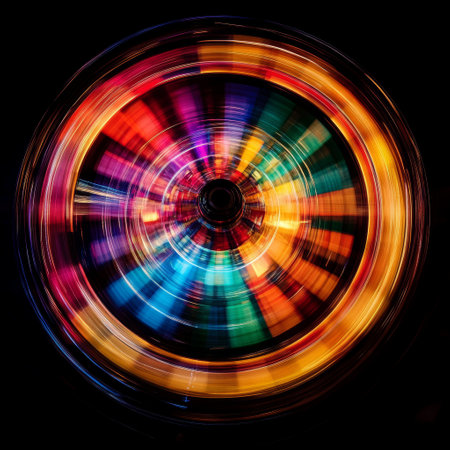 Abstract background. luminous swirling. Elegant glowing circle.  Sparking particle. Space tunnel. Glossy jellyfish. Colorful ellipse. Glint sphereの素材