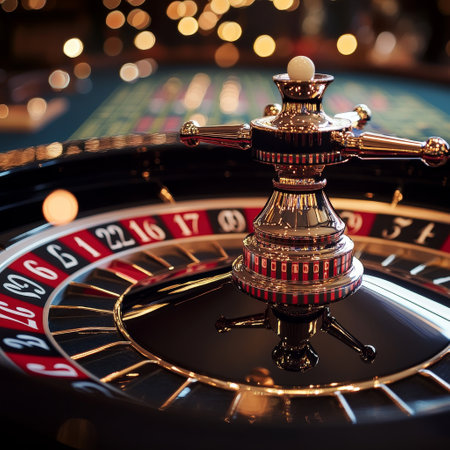 Roulette table in casino. Close-up. Selective focus.の素材