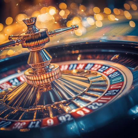 Roulette wheel in casino. Roulette wheel in casino.の素材
