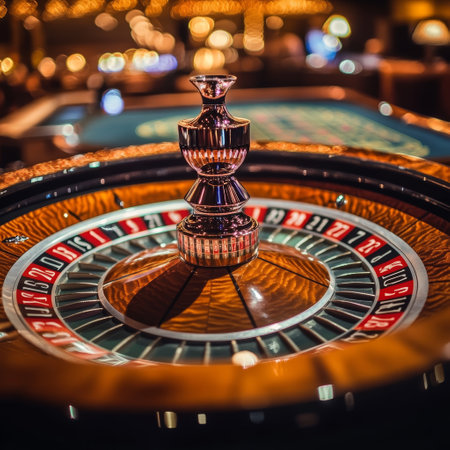 Casino roulette wheel in casino - vintage effect style pictures.の素材