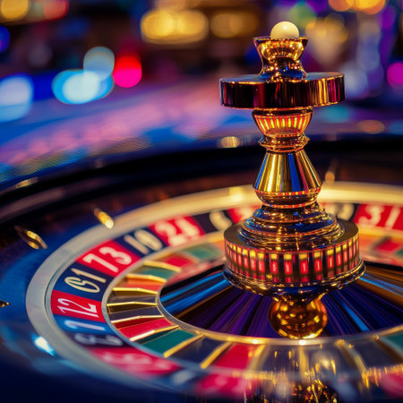 Roulette wheel in casino. Casino roulette wheel in casinoの素材