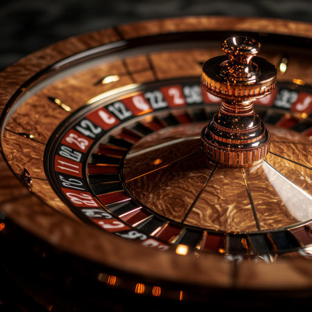Roulette wheel in casino, close-up. 3d renderingの素材