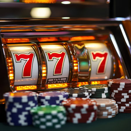 Casino slot machine wins the jackpot. Roulette wins the jackpot.の素材