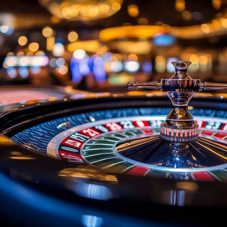 Roulette wheel in casino. Roulette wheel in casino.の素材