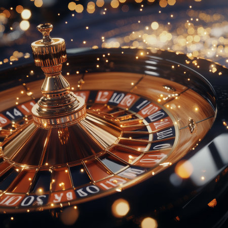 Casino roulette wheel close up. Casino concept. 3D Renderingの素材