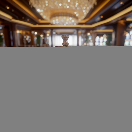 Luxury interior of a luxury hotel or restaurant, reception deskの素材