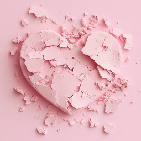 Pink heart on pink background. Valentine's day concept. 3D Renderingの素材