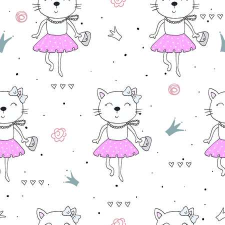 Funny Cartoon Felineのイラスト素材