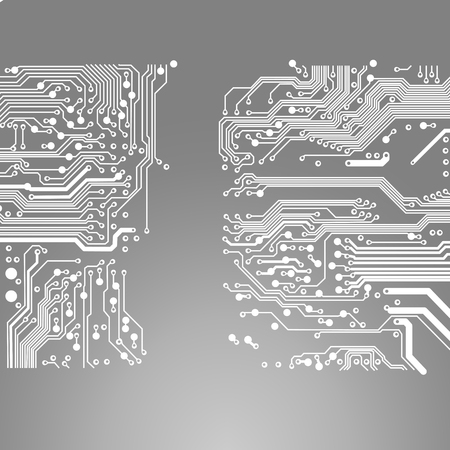 abstract vector background with high tech circuit board Vector Illustrationのイラスト素材