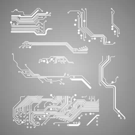 abstract vector background with high tech circuit board Vector Illustrationのイラスト素材