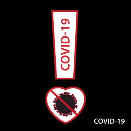 Stop COVID-19 coronavirus icon. Crossed out symbol of contagious virus 2019-nCoV. Vector Illustrationのイラスト素材