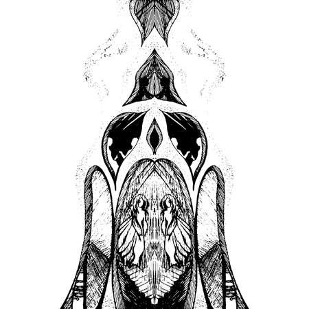 Graphic abstraction in kaleidoscope style. Vector Illustrationのイラスト素材