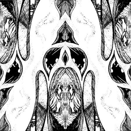 Graphic abstraction in kaleidoscope style. Vector Illustrationのイラスト素材