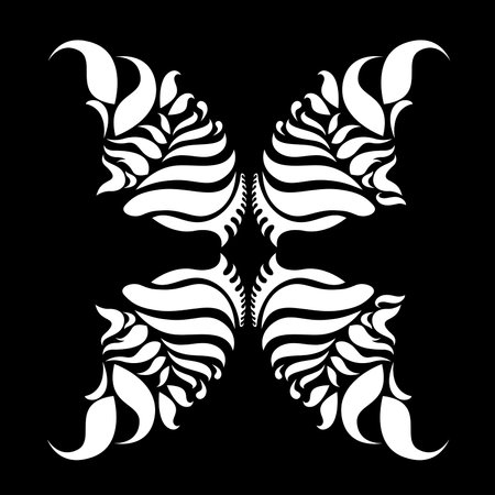 Decorative calligraphic elements in vignette and flourish style. Ornate abstract texture with flourish motifs. Vector Illustrationのイラスト素材