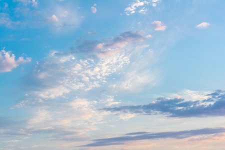 Sky. Blue sky. Evening sky.の写真素材