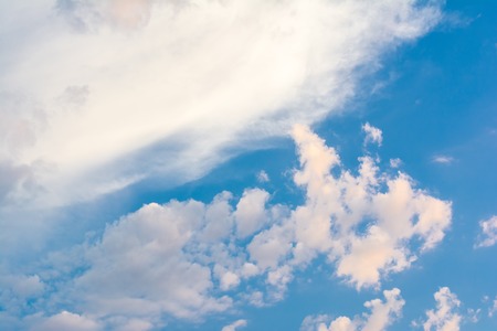 Sky. Blue sky. Evening sky.の写真素材