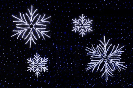 Light panels. Snowflakes.の写真素材