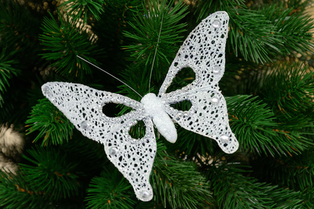 Butterfly. Christmas decorations. New Year's decor.の写真素材