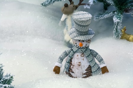 Snowman. Merry Christmas and happy New Year.の写真素材