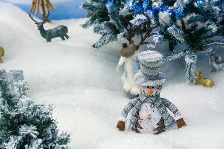 Snowman. Merry Christmas and happy New Year.の写真素材