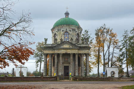 Roman Catholic Church of Saint Joseph located in the village of Pidhirtsi in Lviv region, Ukraine. Religious building.のeditorial素材